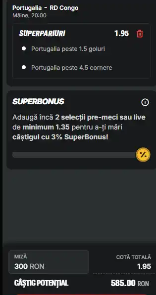 Cota 2 la Superbet 17.06.2026