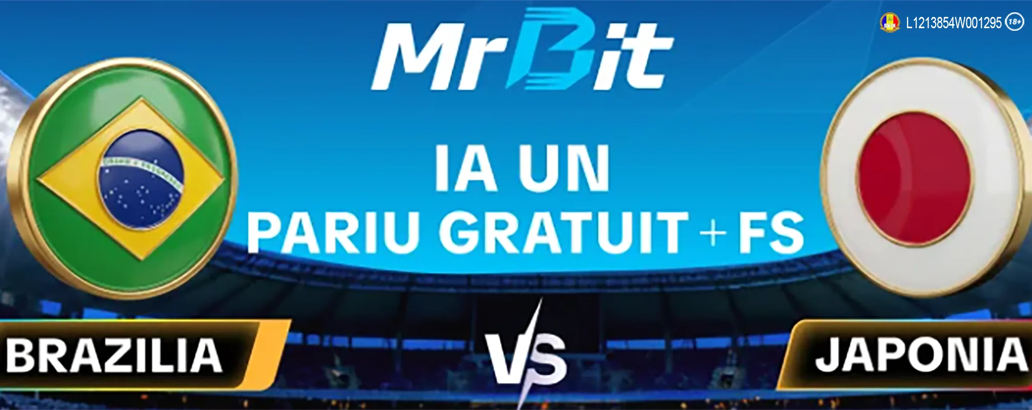 Încasează 25 RON Freebet și Rotiri Gratuite la Mr Bit, cu meciul Brazilia - Japonia