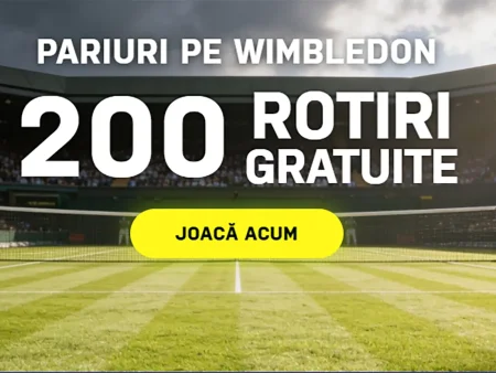 Pariază pe Wimbledon și câștigă 200 Rotiri Gratuite la Winner