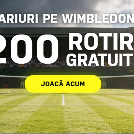 Pariază pe Wimbledon și câștigă 200 Rotiri Gratuite la Winner