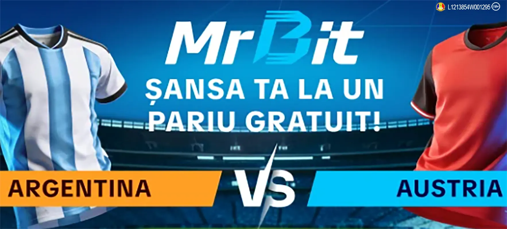 Partida Argentina - Austria îți poate aduce astăzi 25 RON Freebet la Mr Bit