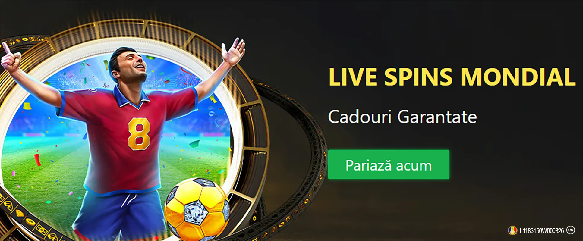 Rotiri Gratuite garantate la Winbet Casino cu Live Spins Mondial