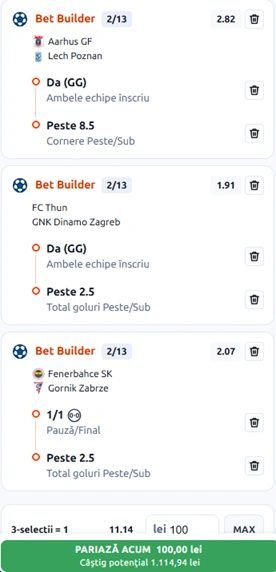 Biletul Zilei Bet Builder 21 iulie 2026