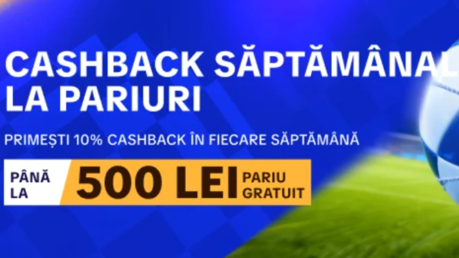 Cashback Săptămânal la Pariuri Sportive