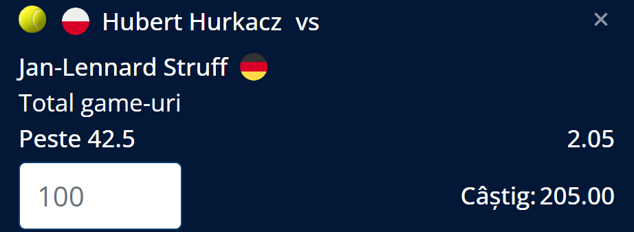 Cota 2 Wimbledon faza optimilor din 05 iulie 2026 la Mr Bit