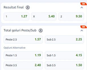 Cote pariuri Universitatea Craiova vs Vitebsk la Betano