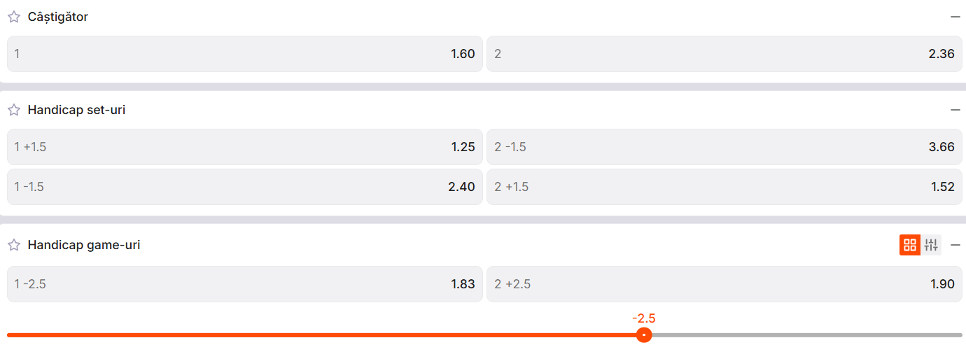 Cote pariuri la Zinx  Marie Bouzkova vs Tereza Valentova, cote destul de echilibrate la Praga Open 2026, dar campioana en-titre are avantajul moral
