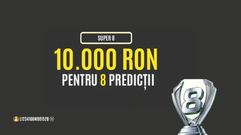 Super 8 - Participă gratuit și câștigă premii până la 10.000 RON cu oferta 888