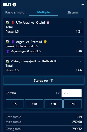 Biletul zilei din fotbal la Mr Bit 24.07.2026