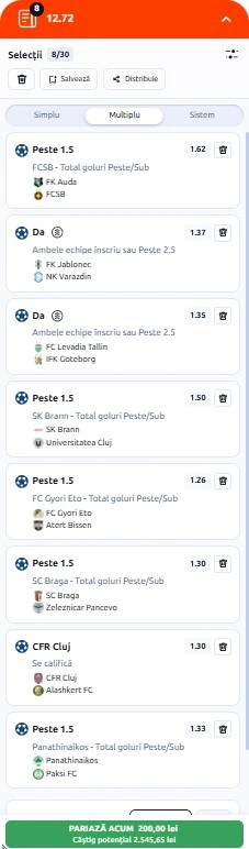 Biletul zilei din Preliminariile Conference League 30.07.2026