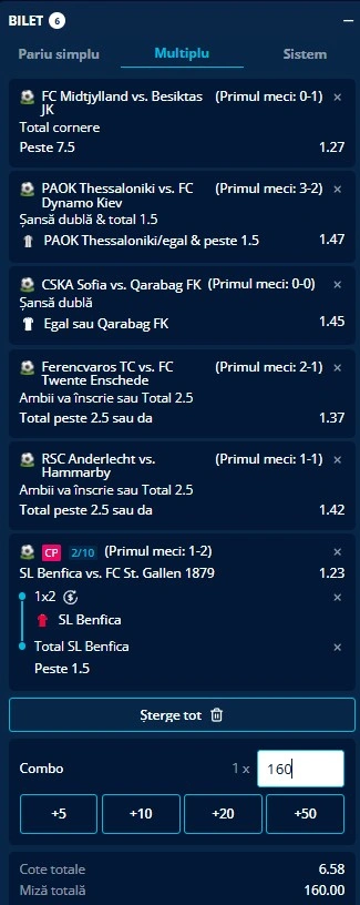Biletul zilei din Preliminariile Europa League 30 iulie 2026