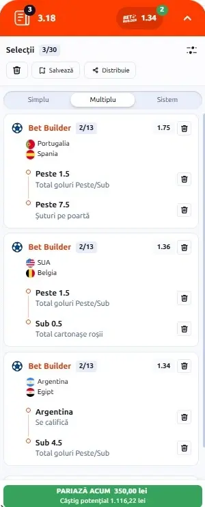 Biletul zilei la Cupa Mondială 06.07.2026