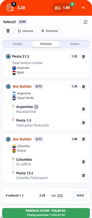 Biletul zilei la Cupa Mondială 3 iulie 2026