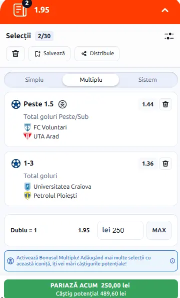 Cota 2 din Superliga 01.08.2026