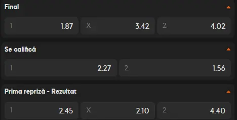 Oferta de cote Craiova - Levski la 888