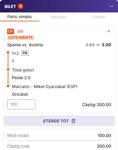 Pariuri Speciale Spania vs Austria