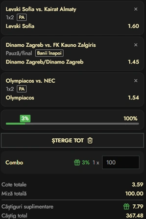 Biletul Zilei din preliminariile Champions League 4 august 2026
