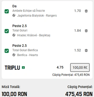 Biletul Zilei din preliminariile Europa League 6 august 2026