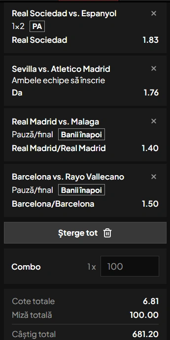 Biletul etapei a treia din LaLiga