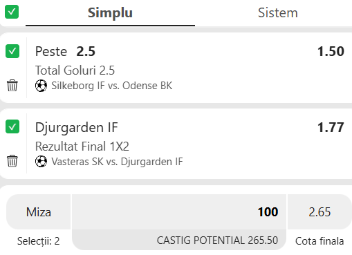 Biletul zilei din 10 august 2026 la Winbet
