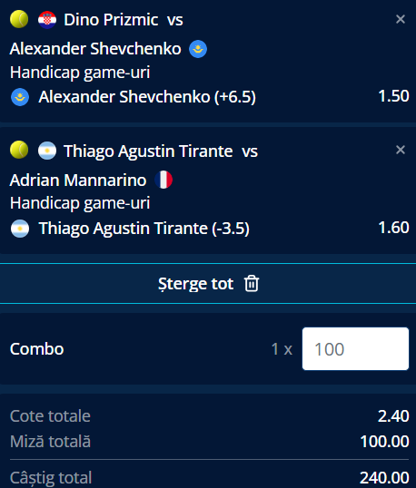 Biletul zilei tenis 30 august 2026 US Open