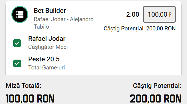 Cota 2 din Tenis 17 august 2026 de la ATP Cincinnati Open la Unibet