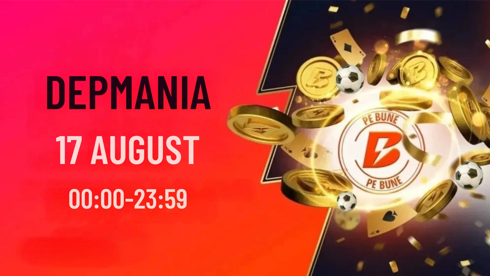 DepMania Top Up – Până la 100 lei cu rulaj 1X