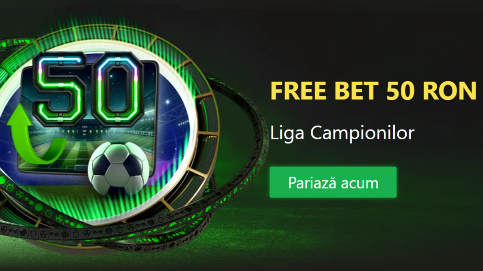 Pariază pe Champions League și câștigă 50 RON Pariu Gratuit