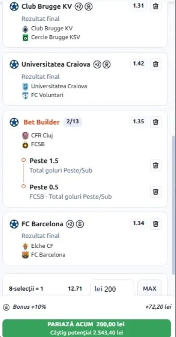 Bilet de weekend din fotbal 22.08.2026