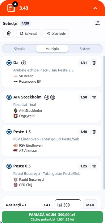 Biletul zilei azi din fotbal 2 august 2026