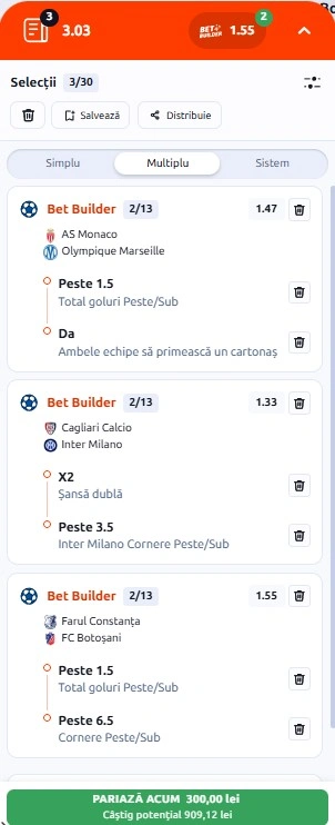 Biletul zilei din Bet Buildere 30 august 2026