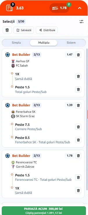 Biletul zilei din Bet Buildere 5 august 2026