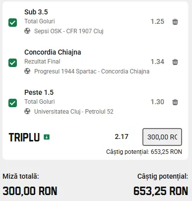 Biletul Zilei din Cupa României 01.09.2026