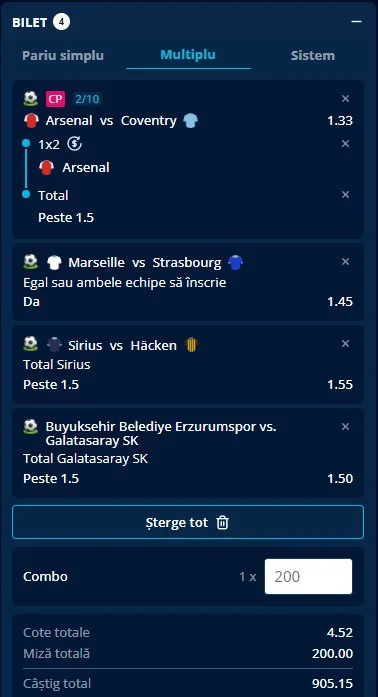 Biletul zilei din fotbal la Mr Bit 21.08.2026