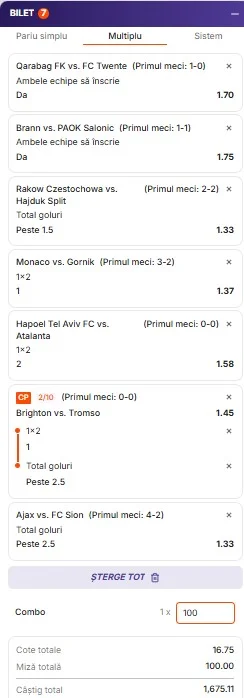 Biletul zilei din Play-off-ul Conference League 27 august 2026