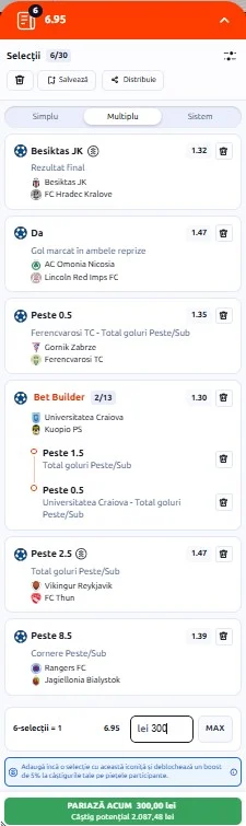 Biletul zilei din Preliminariile Europa League 13 august 2026