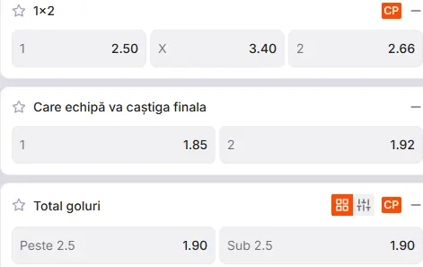 Cote pariuri Arsenal vs Manchester City la Zinx