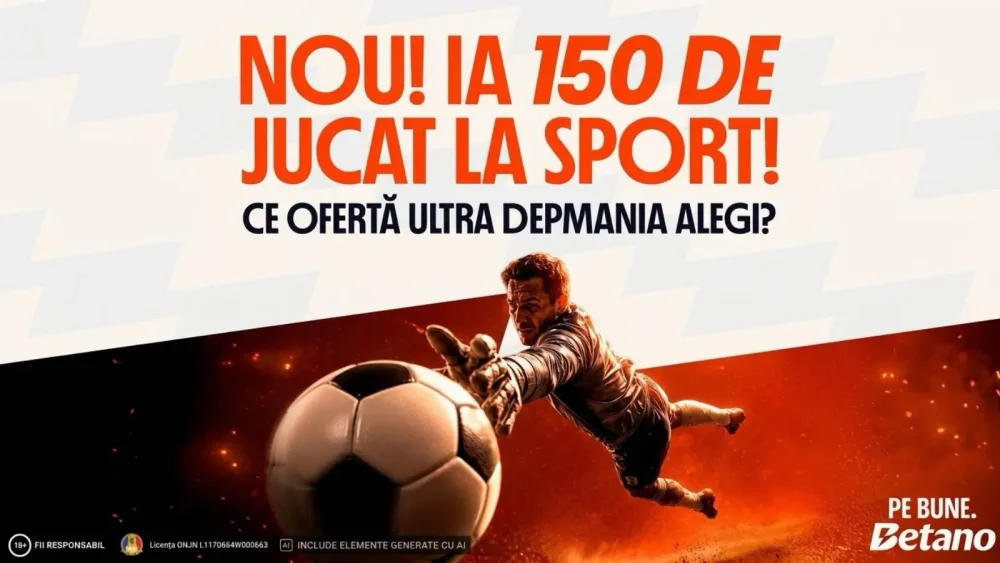 Activează Ultra DepMania Sport la Betano și câștigă un Pariu Gratuit