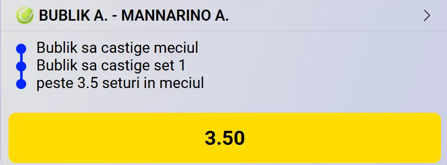 Biletul zilei US Open 02 septembrie 2026 la Fortuna