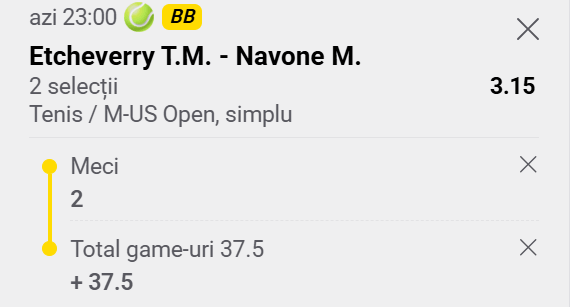 Biletul zilei US Open 04 septembrie 2026 la Fortuna