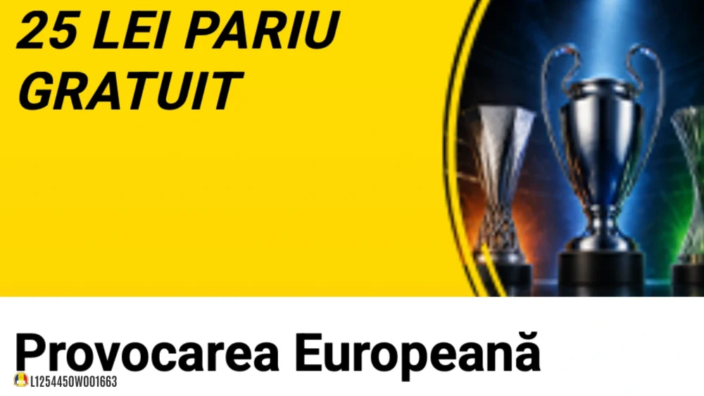 Câștigă 25 RON Pariu Gratuit cu Provocarea Europeană