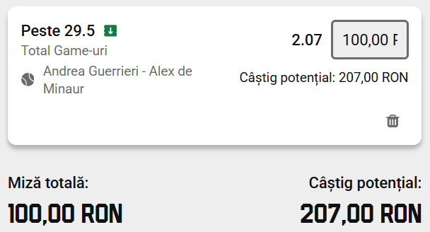 Cota 2 de la US Open 02 septembrie 2026 la Unibet