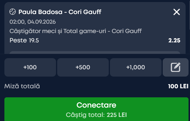 Cota 2 de la US Open 04 septembrie 2026 la VictoryBet