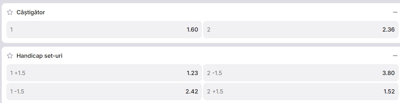 Cote pariuri la Zinx  Elise Mertens vs Barbora Krejcikova, belgiana este campioana en-titre și s-ar putea impune în ”optimi” la Singapore Open 2026