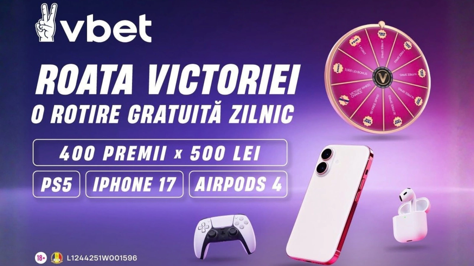 Descoperă Roata Victoriei și poți câștiga iPhone 17, PS5, Airpods și multe alte premii în fiecare zi!
