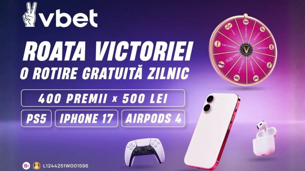Descoperă Roata Victoriei și poți câștiga iPhone 17, PS5, Airpods și multe alte premii în fiecare zi!