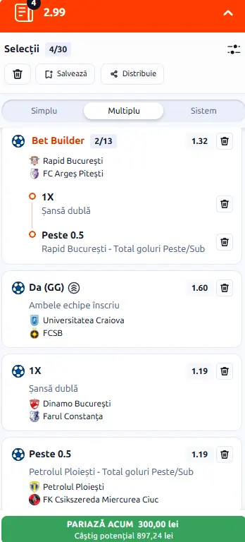 Biletul Etapei a 10-a din Liga 1