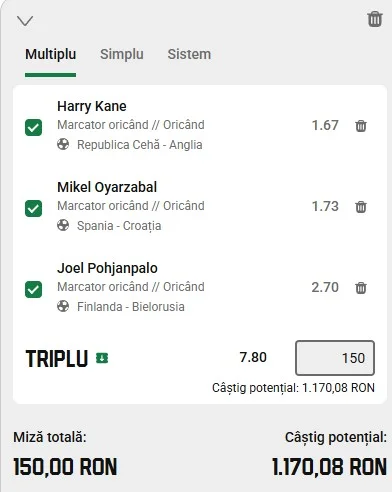Biletul zilei pe marcatori din Nations League 29.09.2026