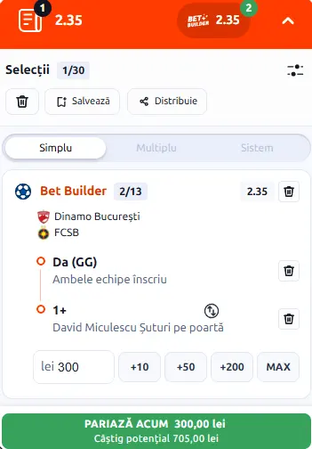 Cota 2 cu pariuri speciale în Dinamo - FCSB