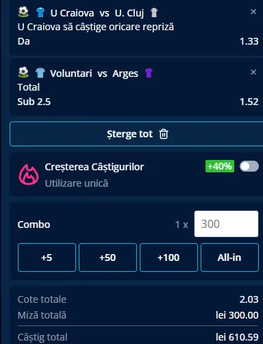 Cota 2 din Superliga 07.09.2026